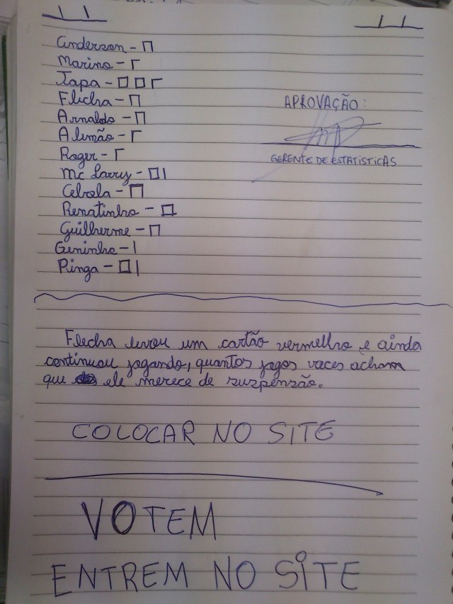 SUMULA - 1ª RODADA DE ABRIL